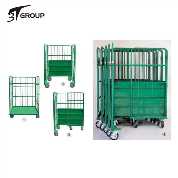 3-Sided Hot Galvanized Roll Container